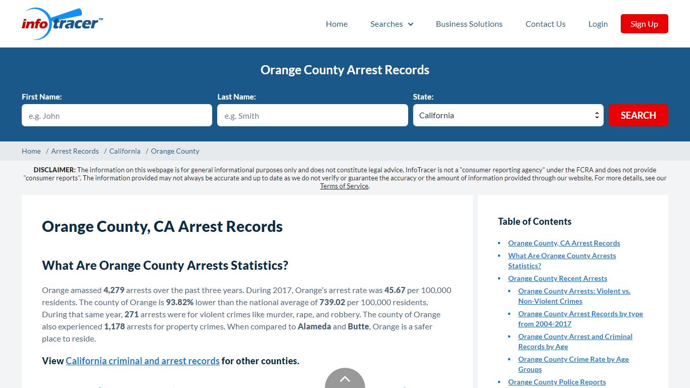 Orange County, CA Mugshots, Arrest & Inmate Search - InfoTracer